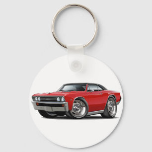 1967 Chevelle Red Black Top Key Ring