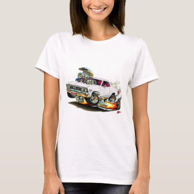 1967 Chevelle White Car T-Shirt (Front)