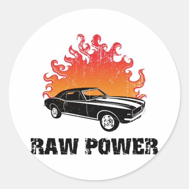 1967 Chevrolet Camaro SS 396 Classic Round Sticker (Front)