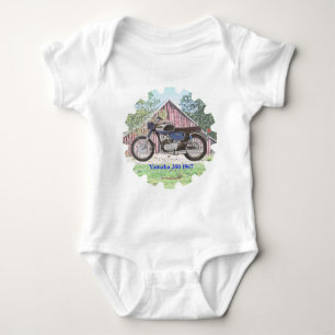 1967 Classic Motorcycle Yamaha Baby Bodysuit