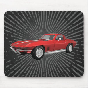1967 Corvette: Sports Car: Red Finish: Mousepad