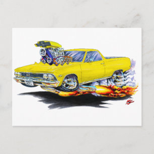 1967 El Camino Yellow Truck Postcard