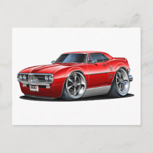 1967 Firebird Red Car Postcard