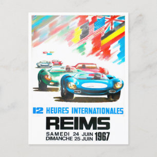 1967 Reims 12h Grand Prix Postcard