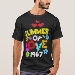 1967 Summer Of Love Flower 50th Anniversary Hippie T-Shirt