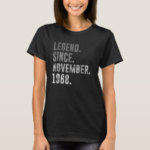 1968 54th Birthday Vintage Legend Since November 1 T-Shirt