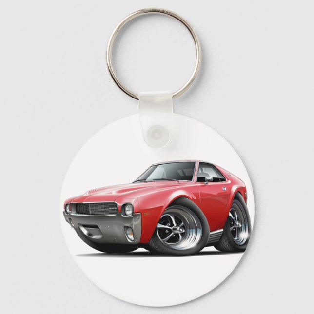 1968-69 AMX Red Car Key Ring (Front)