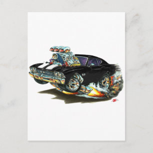 1968-69 Chevelle Black-White Car Postcard