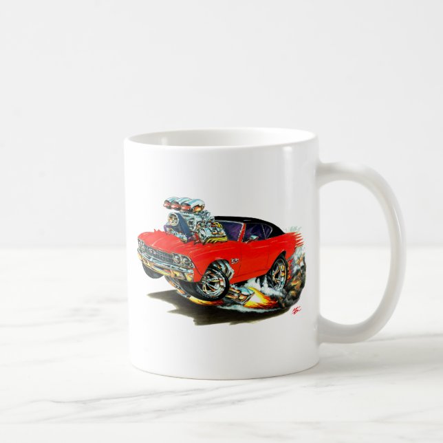 1968-69 Chevelle Red and Black Top Car Coffee Mug (Right)