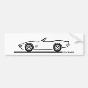 1968-69 Corvette Convertible Bumper Sticker