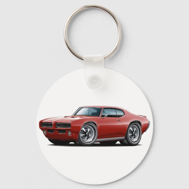 1968-69 GTO Maroon Car Key Ring (Front)
