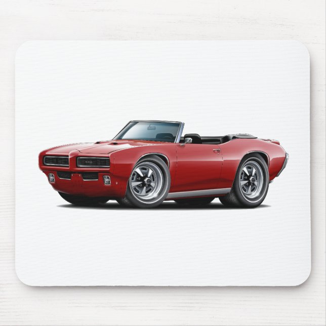 1968-69 GTO Maroon Convertible Mouse Pad (Front)