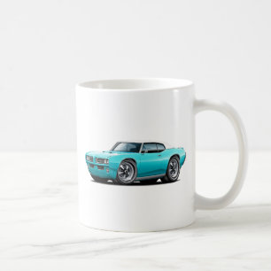 1968-69 GTO Turquoise-White Top Car Coffee Mug