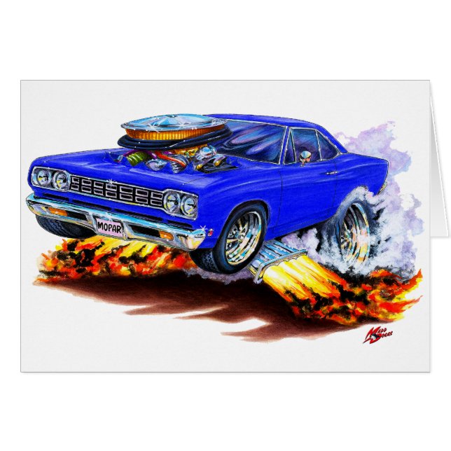1968-69 Roadrunner Blue Car (Front Horizontal)