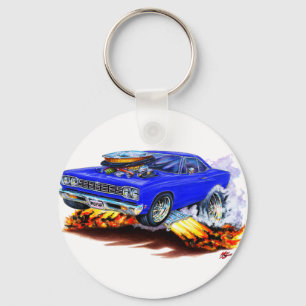 1968-69 Roadrunner Blue Car Key Ring