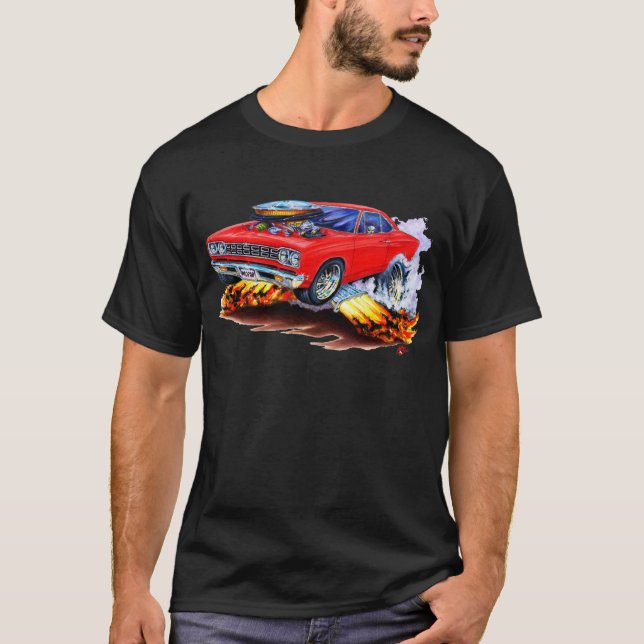 1968-69 Roadrunner Red Car T-Shirt (Front)
