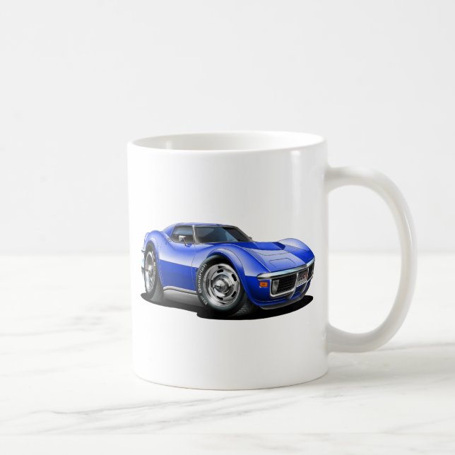 1968-72 Corvette Blue Car Coffee Mug (Right)