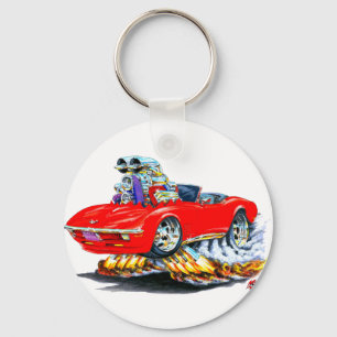 1968-72 Corvette Red Convertible Key Ring