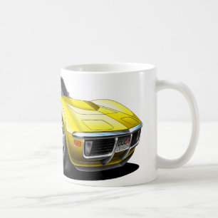 1968-72 Corvette Yellow Car Coffee Mug