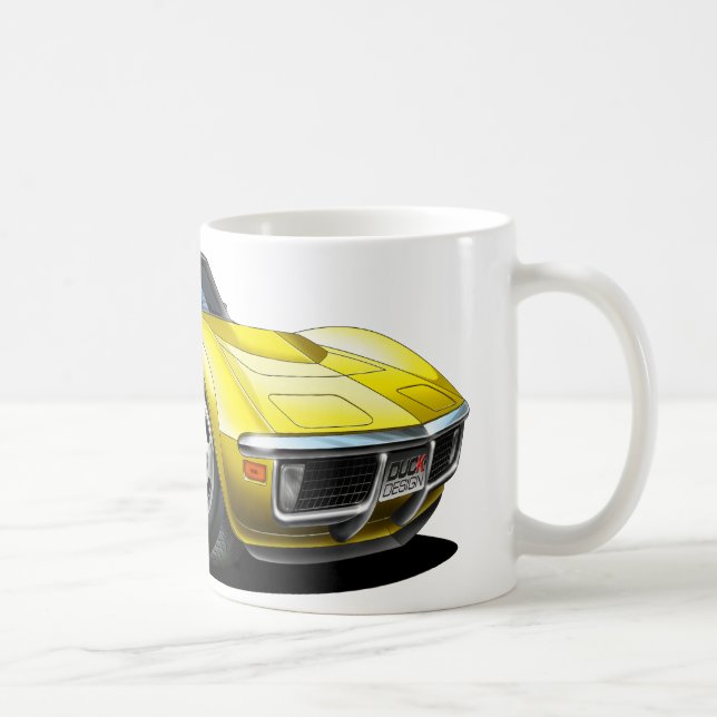 1968-72 Corvette Yellow Car Coffee Mug (Right)