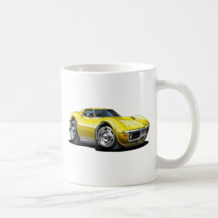1968-72 Corvette Yellow Car Coffee Mug