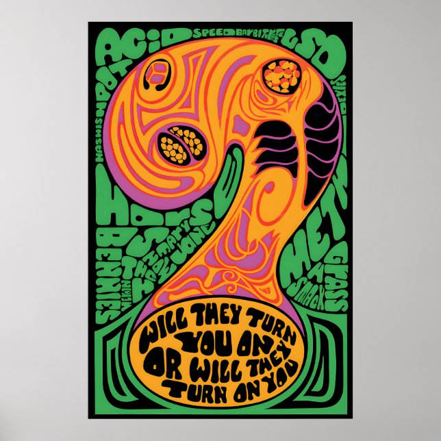 1968 Anti-Drug Propaganda Poster Will They Turn On (Front)