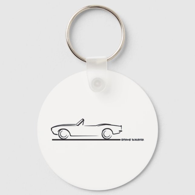 1968 Camaro Convertible BLK Key Ring (Front)