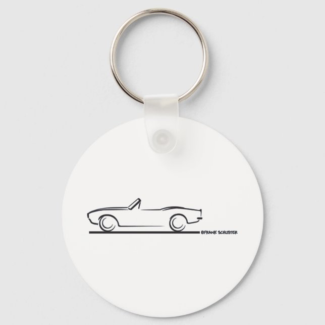 1968 Camaro Convertible BLK Key Ring (Front)