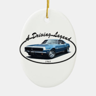 1968 CAMARO SS BLACK CERAMIC TREE DECORATION
