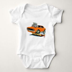 1968 Camaro SS Orange Car Baby Bodysuit