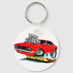 1968 Camaro SS Red Car Key Ring