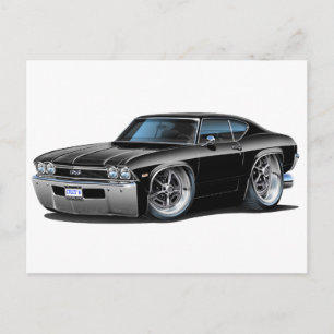 1968 Chevelle Black Car Postcard