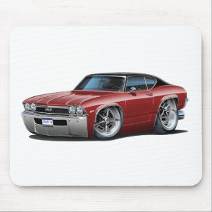 1968 Chevelle Maroon-Black Top Mouse Pad