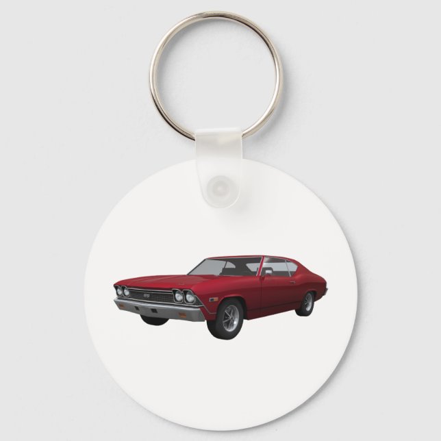 1968 Chevelle SS: Candy Apple Finish Key Ring (Front)