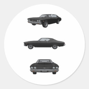 1968 Chevelle SS: Classic Round Sticker