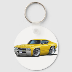 1968 Chevelle Yellow Car Key Ring