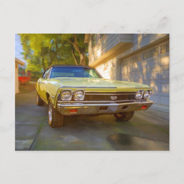 1968 CHEVROLET CHEVELLE SS 396 POSTCARD (Front)