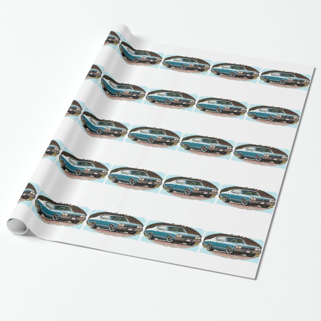 1968_Chevrolet_Chevelle_SS Wrapping Paper (Unrolled)
