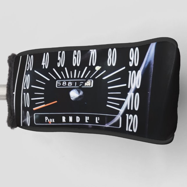 1968 Classic Car Speedometer Golf Head Cover (Front)