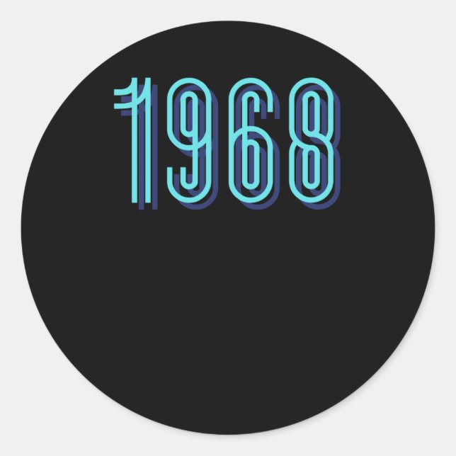1968  CLASSIC ROUND STICKER (Front)