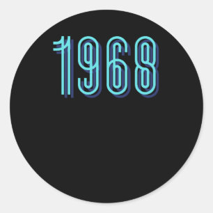 1968 CLASSIC ROUND STICKER