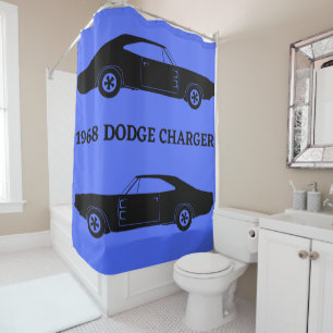 1968 Dodge Charger Muscle Car Shower Curtain
