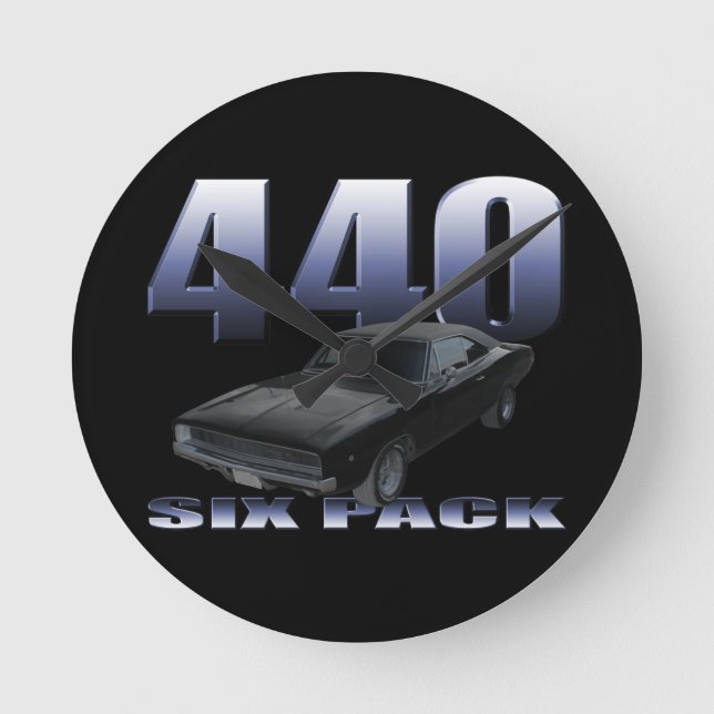 1968 dodge charger rt 440 six pack round clock (Front)
