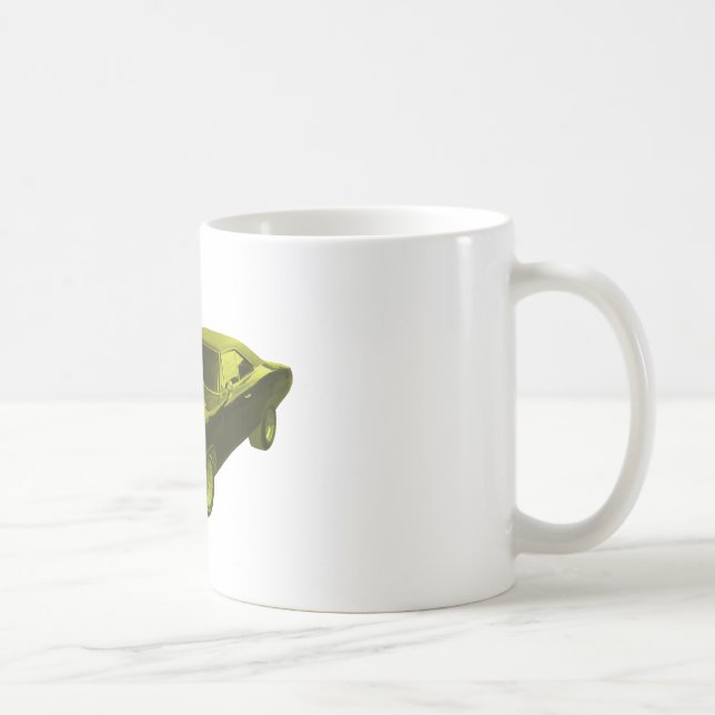 1968 dodge charger yellow coffee mug (Right)