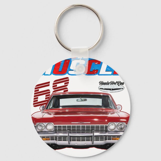 1968 Fastback,pony car,Hotrod,Drag Car,Oldtimer,cl Key Ring (Front)