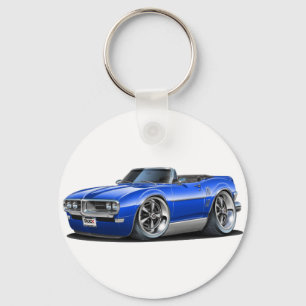 1968 Firebird Blue Convertible Key Ring