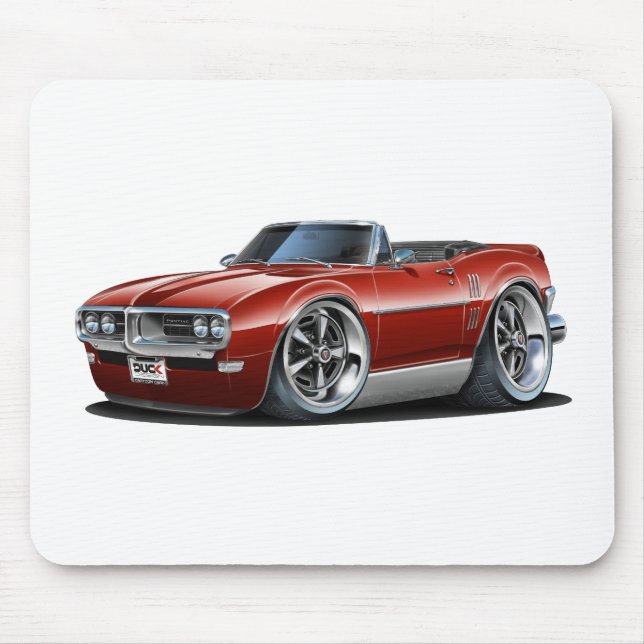 1968 Firebird Maroon Convertible Mouse Pad (Front)