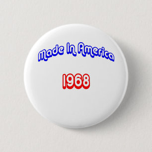 1968 Made In America 6 Cm Round Badge