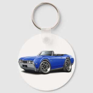 1968 Olds 442 Blue Convertible Key Ring