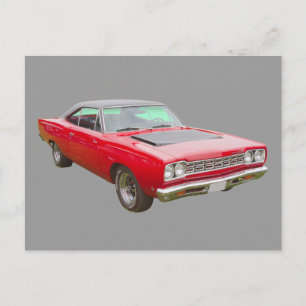 1968 Plymouth Roadrunner Muscle Car Postcard